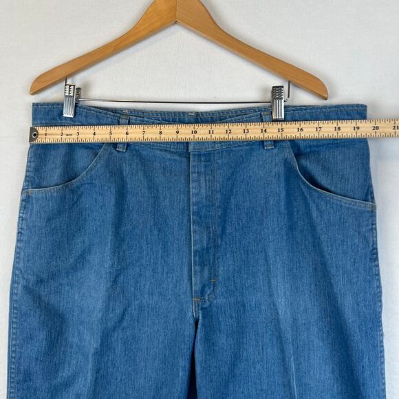 Vtg Wrangler Jeans VF Jeanswear Mens 40x32  Denim Pants Jeans Light Wash 70s - Picture 5 of 9